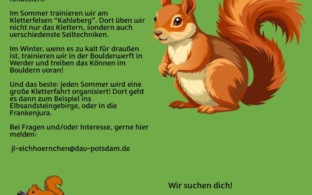 Die DAV Eichhörnchen suchen Verstärkung!