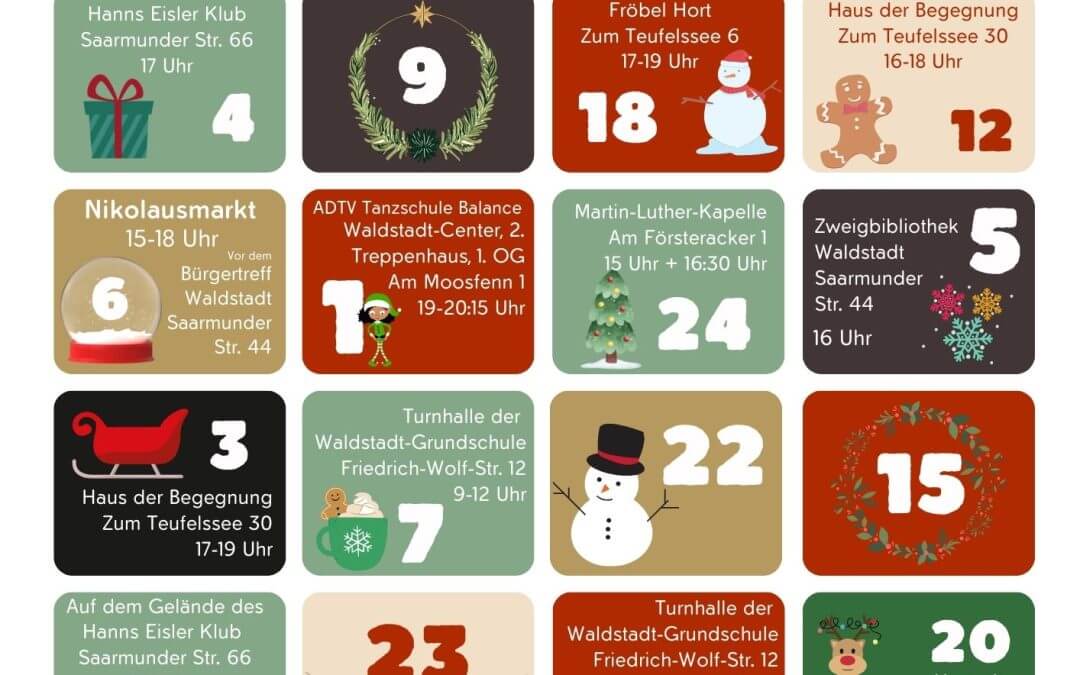 Lebendiger Adventskalender in Waldstadt 2024