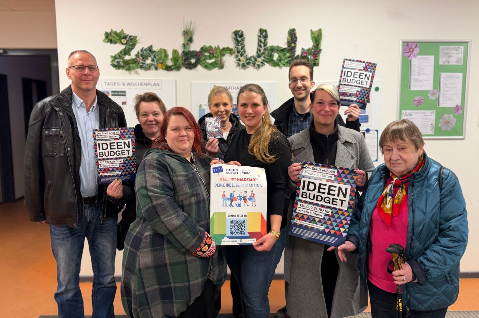 Mitglieder aus der Stadtteil-Jury in Waldstadt am 17. März im Hort Zauberwald Foto LHP Frank Daenzer