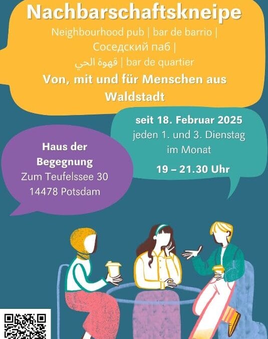 Nachbarschaftskneipe von, für und mit Menschen aus Waldstadt